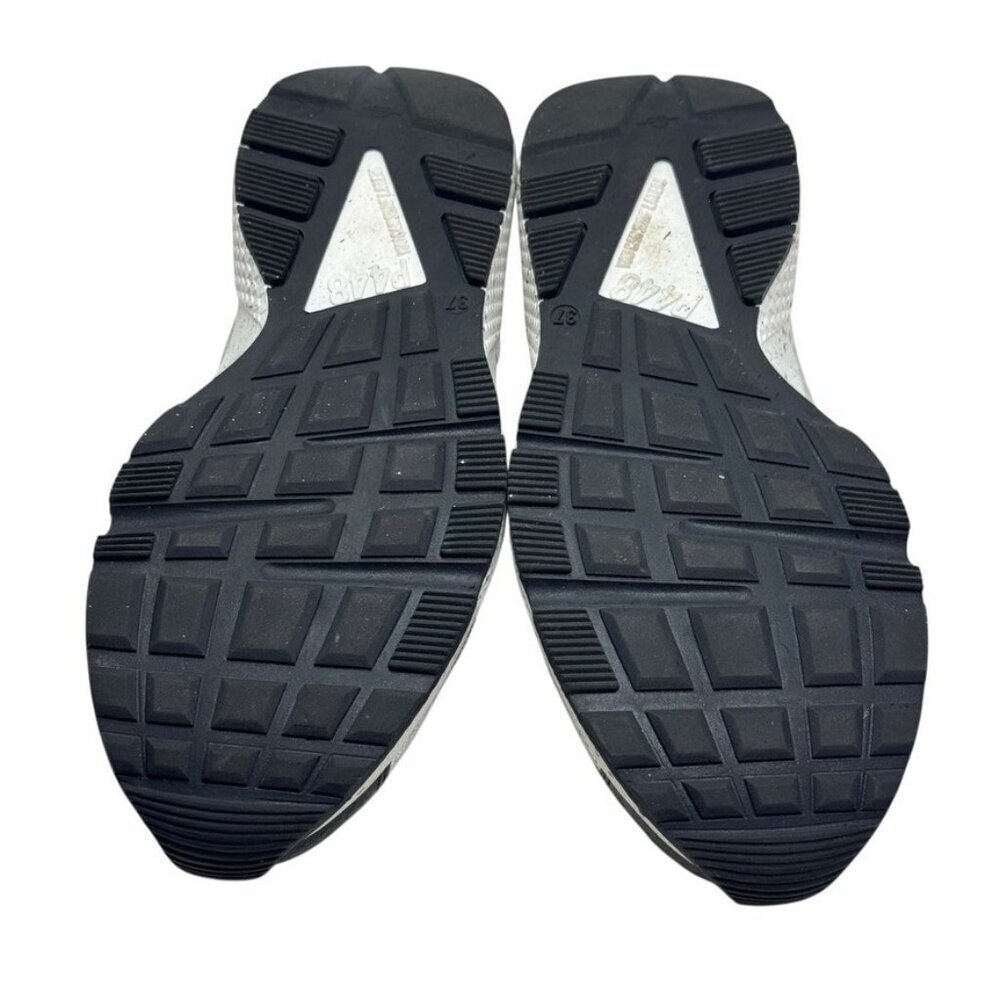 P448 Women’s Size 37 Black Silver Glitter Mesh Chunky Sneakers - Picture 11 of 14